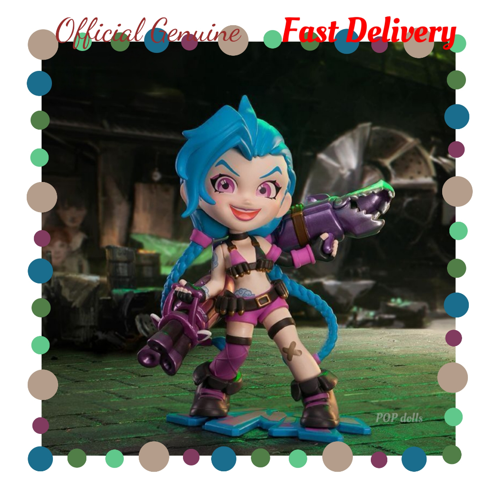ของแท้ LOL League of Legends คลาสสิกตัวอักษรกล่องตาบอด POPMART Jinx Yasuo Blind Monk รูปเครื่องประดับตุ๊กตาของขวัญ