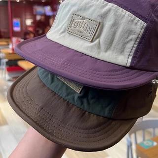 ญี่ปุ่น Retro Soft-Brimed Peaked หมวกผู้ชายผู้หญิงเครื่องมือสไตล์อเมริกันสั้น-ปีกเบสบอลหมวก Casual Street การจับคู่สี Flip-Bri