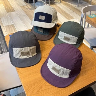 ญี่ปุ่น Retro Soft-Brimed Peaked หมวกผู้ชายผู้หญิงเครื่องมือสไตล์อเมริกันสั้น-ปีกเบสบอลหมวก Casual Street การจับคู่สี Flip-Bri
