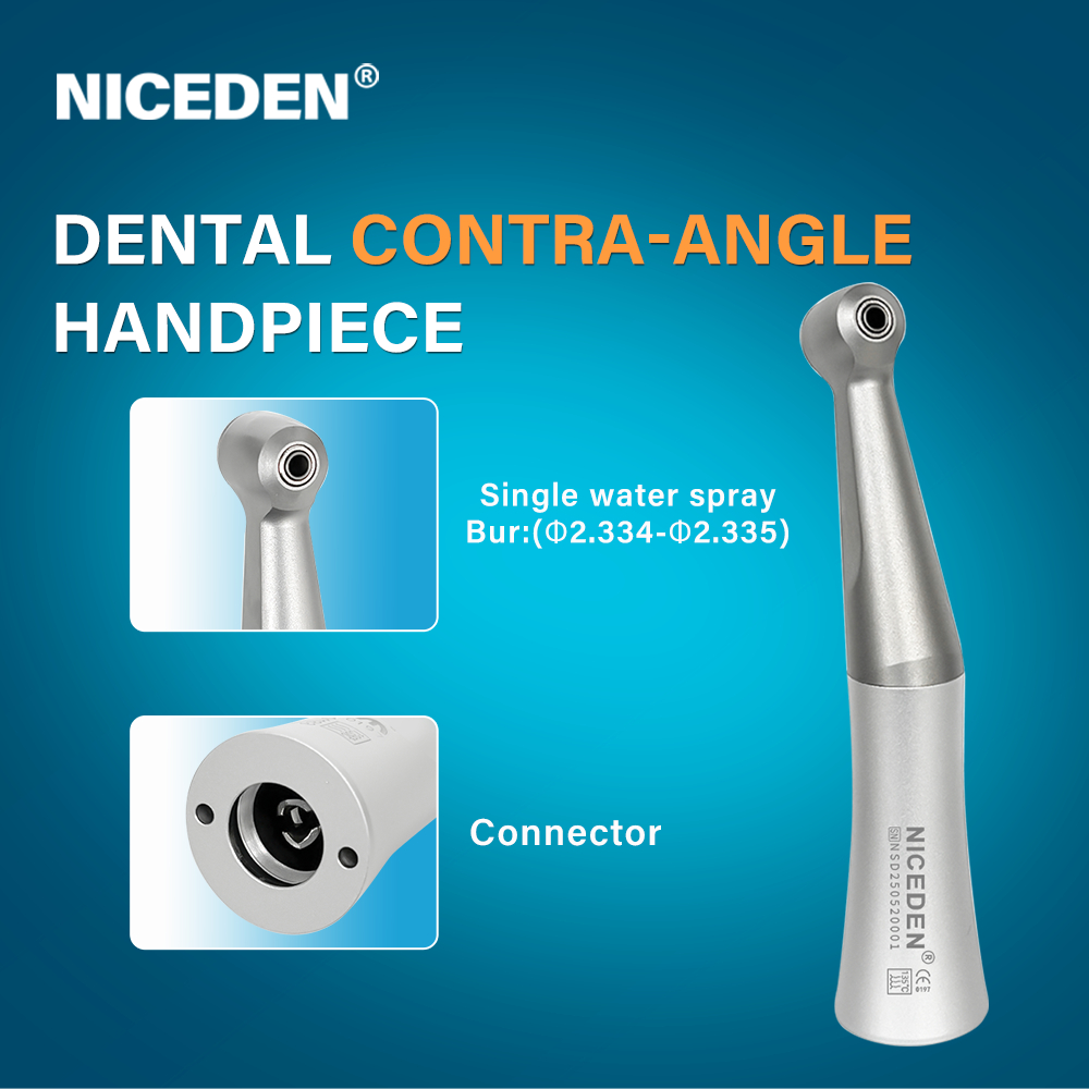 Niceden Dental contra มุม handpiece 1:1 มือความเร็วต่ําชิ้นไม่มีไฟเบอร์ออปติก