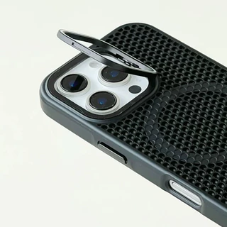 【Cellular cooling/With Metal bracket/Matte acrylic hard case/Orange】เคส compatible for iphone 11 12 13 14 15 16 pro max case