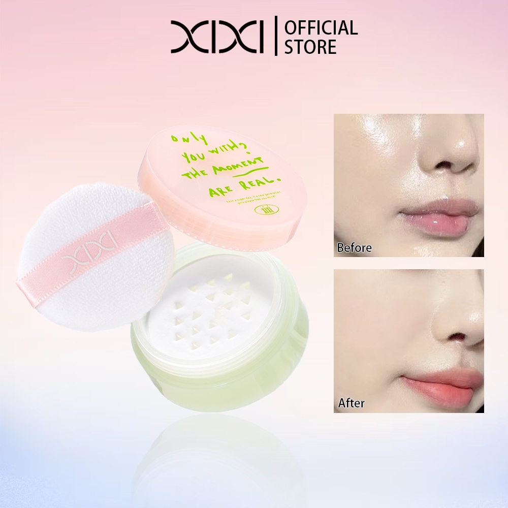 XIXI Setting Loose powder Matte Concealer กันน้ําติดทนนาน ทนทานต่อการสึกหรอ ควบคุมความมัน ปกปิดใบหน้