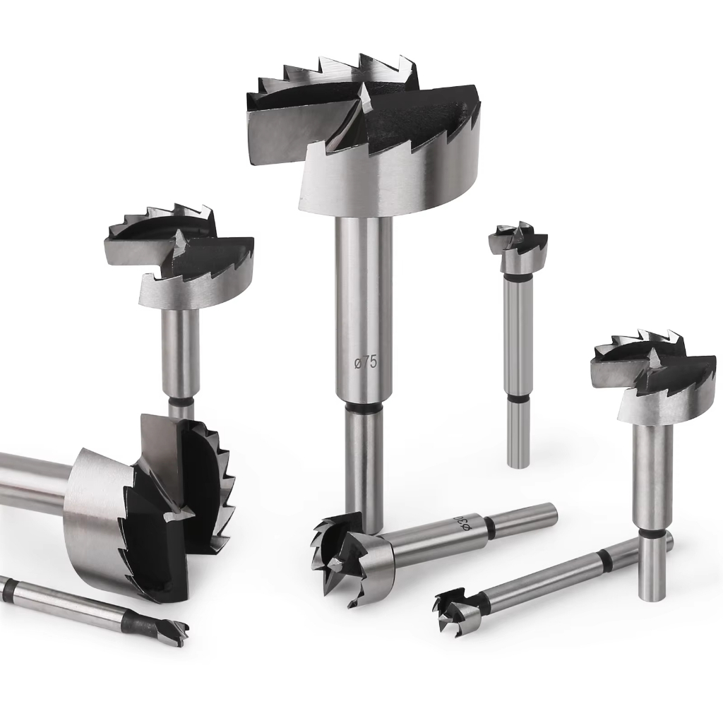 6 มม.-60 มม.Forstner งานไม้เครื่องมือ Hole Saw บานพับน่าเบื่อเจาะ Bits รอบ Shank เครื่องตัดเหล็กคาร์บอนสูง