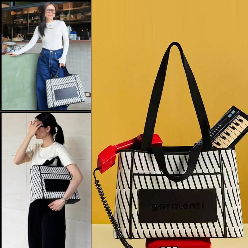 Gamenti New Tote Striped Bag Commuter Daily Fashion New Shoulder Portable Fashion Womens Bag