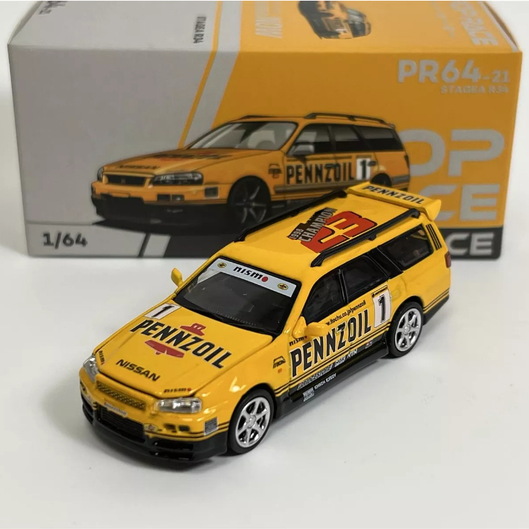 Pop Race S7-02 Nissan Stagea Pennzoil 1:64 Scale Pop Race PR640021