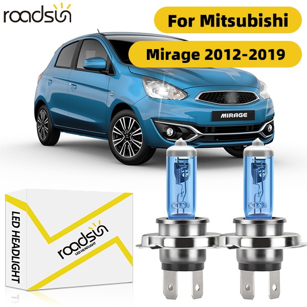 Fit สําหรับ Mitsubishi Mirage 2012-2019 ไฟหน้ารถหลอดไฟ Super White ฮาโลเจน 800% ความสว่าง 100W 6000K 20000LM Plug-N- Play Canbus ไม่มีข้อผิดพลาด