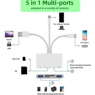 อะแดปเตอร์ OTG, เครื่องอ่านการ์ดหน่วยความจำ, USB micro-SD, TF, pd