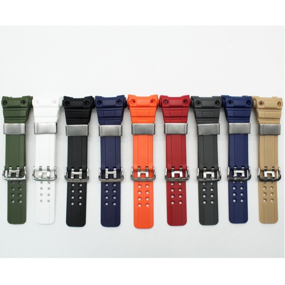 สายนาฬิกาสําหรับ GWN-1000 GWN-1000B สายรัดข้อมือ Premium PU สายนาฬิกาแหวนเหล็กไม่มีอุปกรณ์เสริมโลโก้