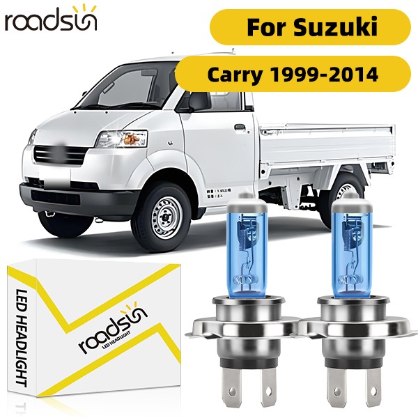 Fit สําหรับ Suzuki Carry (ไฟเดี่ยว) 1999-2014 ไฟหน้ารถหลอดไฟ Super White ฮาโลเจน 800% ความสว่าง 100W 6000K 20000LM Plug-N- Play Canbus ไม่มีข้อผิดพลาด