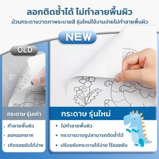 3 เมตร โปสเตอร์ระบายสียักษ์ ภาพระบายสี ยักษ์ กระดาษระบายสีแผ่นใหญ่ การออกกำลังกายความรู้สึก ลวดลายน่ารัก
