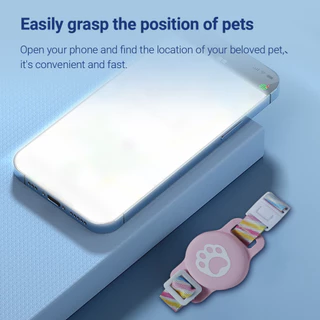 MiLi MiTag ชุดปลอกคอสัตว์เลี้ยง Android Google Find My/120m Range/แบตเตอรี่ 360 วัน)