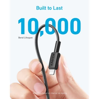 Anker 322 สาย PowerLine USB C ถึง L 3 ฟุต/0.9 ม. 60W สาย A81B5