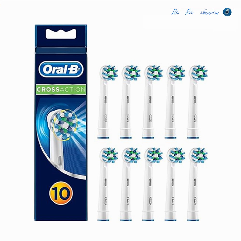 Oral b EB50 Cross ActionReplacement หัวแปรงเติมสําหรับแปรงสีฟันไฟฟ้า Oral Care 4 และ 10 ชิ้น