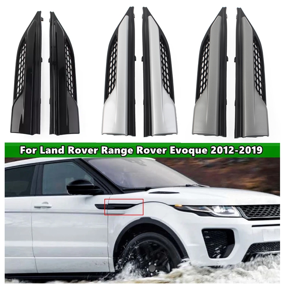 บังโคลนหน้าสีดําด้านข้างย่าง Upper Molding Fit สําหรับ Land Rover Range Rover Evoque 2012-2019 อุปกรณ์ตกแต่งรถยนต์