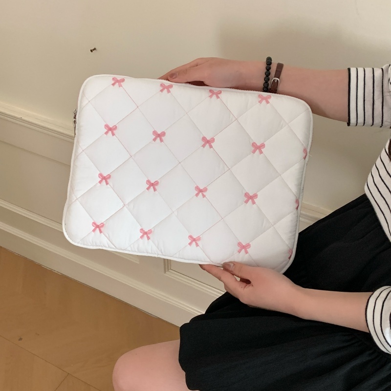 กระเป๋าแล็ปท็อป Heart-Shaped Bow Inner liner Bag Anti-shock สําหรับ 10-11 นิ้ว 13-14 นิ้ว 15-15.6 นิ้ว - รูปที่ 3
