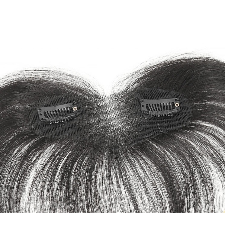 5cmx13cm Trackless Thin Lace 100% Human Hair Topper Cover Hairline/ข้อบกพร่องเล็กๆ,สําหรับผู้หญิงคลิป