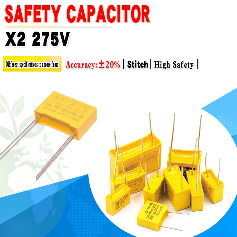 10 ชิ้น/ล็อตตัวเก็บประจุความปลอดภัย X2 275V 0.1uF 0.33 0.47 0.68uf 104K 0.47uf 1uf 1.2uf