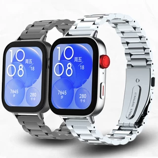 สายโลหะเปลี่ยนสําหรับ Huawei Watch Fit SE/1/3/4 Pro/Fit 5/5Pro/Fit 4/4Pro สายรัดข้อมือสแตนเลสสตีล
