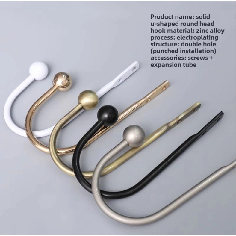 แนะนำ ผ้าม่าน 2ชิ้น ตะขอผ้าม่านอุปกรณ์จัดเก็บผ้าม่านโลหะผสมสังกะสีรอบตะขอแขวนผนัง ราคาพิเศษ มีเก็บเงินปลายทาง