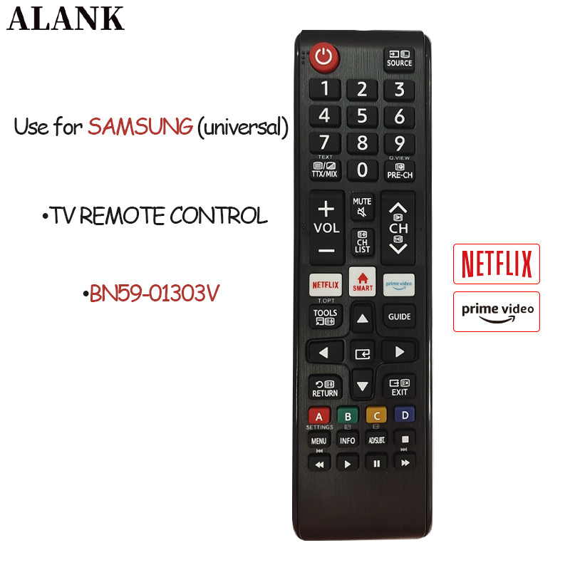 ALANK รีโมทคอนโทรลสากล SAMSUNG LED Smart TV เข้ากันได้กับทุกรุ่น (ไม่จําเป็นต้องตั้งค่า) BN59-01303V