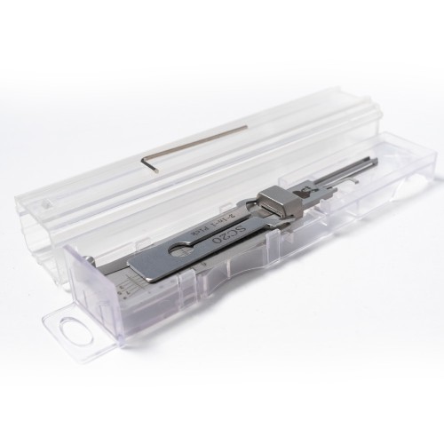 LISHI SC20 เครื่องมือพลเรือน 2-in-1 Pick & ถอดรหัสสําหรับ Schlage L Keyway