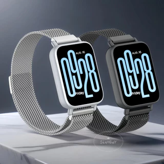 กีฬาสําหรับ Redmi Watch 2 3 4 5 6 Lite Active สายรัดแม่เหล็กสแตนเลส Xiaomi band 8/9/10 Pro Milanese สร้อยข้อมือเปลี่ยนสายรัดข้อมือ