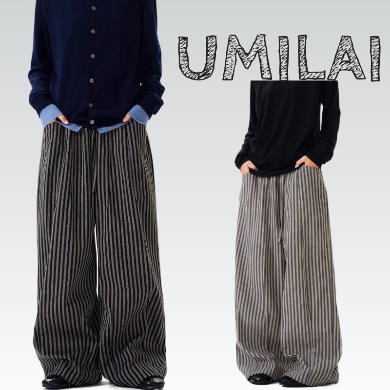 American Loose Striped Pants Men Trend Fashion Slacks Women Scimitar Wide-Leg Pants Men