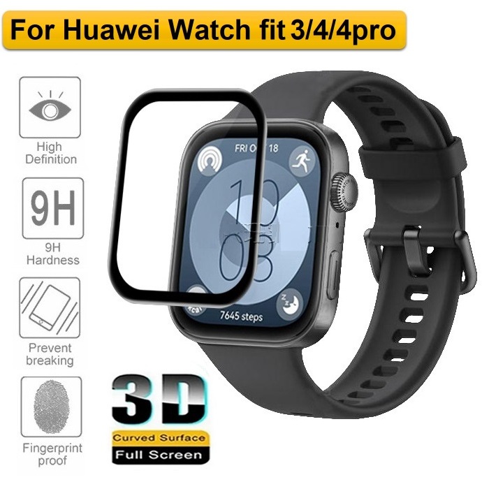 ฟิล์ม Huawei watch fit 3 Screen Protector 3D Full Covered huawei watch fit 3 ฟิล์ม Screen Protector 