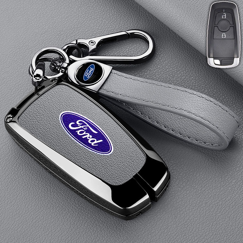 เคสรีโมตกุญแจรถยนต์ เคสรีโมทรถ Ford Everest 2022-2025 FORD พวงกุญแจรถยนต์ Ranger Sprot 2023 2024 Raptor Wildtrack nextgen ของแต่งรถยนต์ กระเป๋าใส่กุญแจ ปลอกกุญแจ ที่ใส่กุญแจ 1