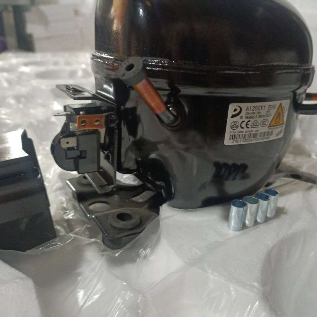 ยี่ห้อใหม่ DONPER R600A คอมเพรสเซอร์ตู้เย็นสารทําความเย็น A120CY1, 95W, ความจุความเย็น 120W รวมไส้กรองฟรีและวาล์วทางเดียว แทนที่ GMCC & WANSHENG - รูปที่ 2