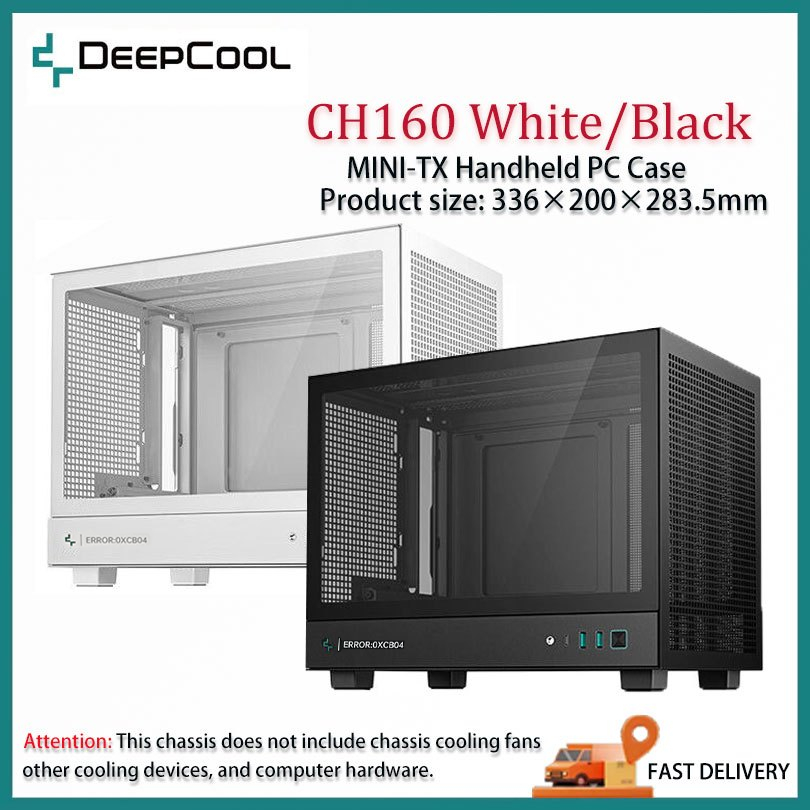 Deepcool CH160 MINI-ITX Mobile PC เคสพีซีแบบพกพากระจกนิรภัยรูปตัว C Dual USB 3.0 เหมาะสําหรับ 40 Ser