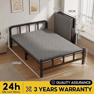 Adjustable Foldable Double/Single/Queen Cotton Metal Folding Bed Frame