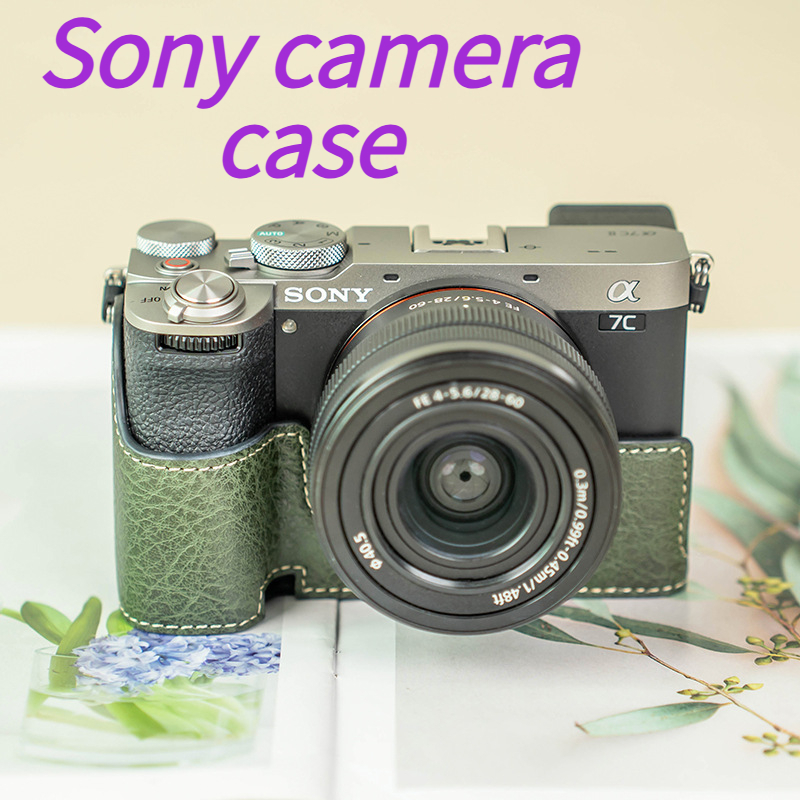 ใช้สําหรับเคสป้องกันกล้อง Sony @7C2 @7C รุ่นที่สอง A6400 เคสหนัง @6700 แพคเกจฐาน ZVE10 ป้องกันสวมใส่อุปกรณ์เสริมกล้อง