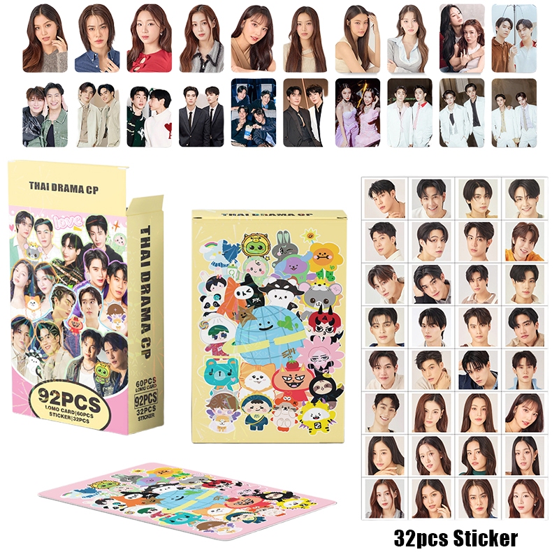 การ์ดรูปถ่าย 92 ชิ้น คอลเลกชัน GMMTV การ์ดรูปถ่าย GMMTV และสติ๊กเกอร์สําหรับแฟนของขวัญ