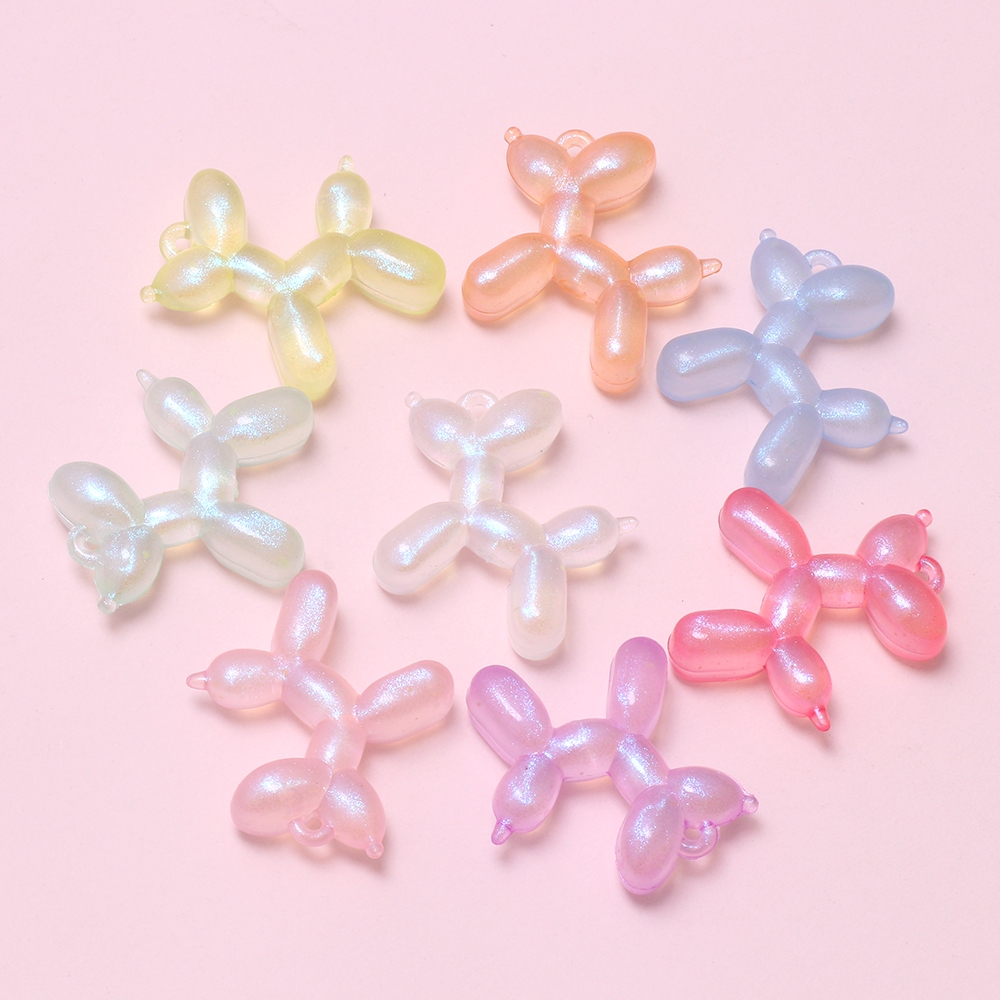 ลูกโป่งอะคริลิคจี้สุนัขขนาดใหญ่เยลลี่วิจิตรประกายอุปกรณ์จี้ ทําเอง