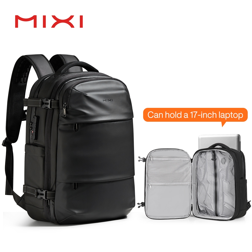 Mixi กระเป๋าเป้สะพายหลังสําหรับเดินทางสูญญากาศ การบีบอัดแบบขยายได้ กระเป๋าเดินทาง กันน้ํา พร้อมตัวล็