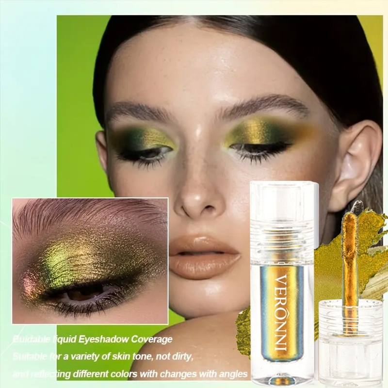 Veronni 6 สี Liquid Glitter อายแชโดว์เครื่องสำอางเม็ดสีสูงทนทานต่อต้านมึนงงสำหรับผู้หญิง