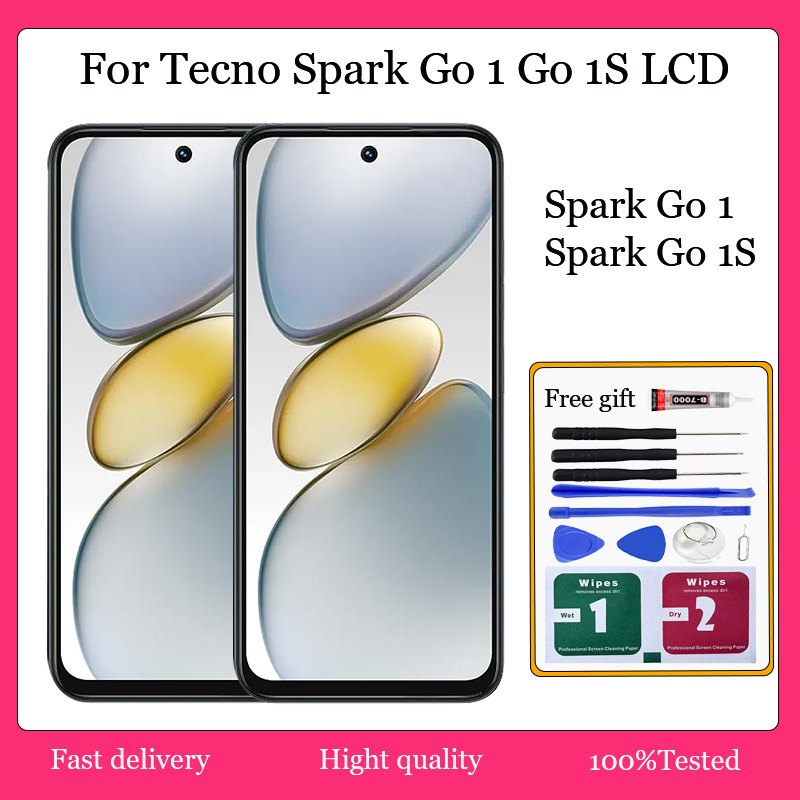 Original Tecno Spark Go1 Tecno Spark GO 1S Tecno Spark GO 2จอแสดงผลLCDเปลี่ยนหน้าจอสัมผัส