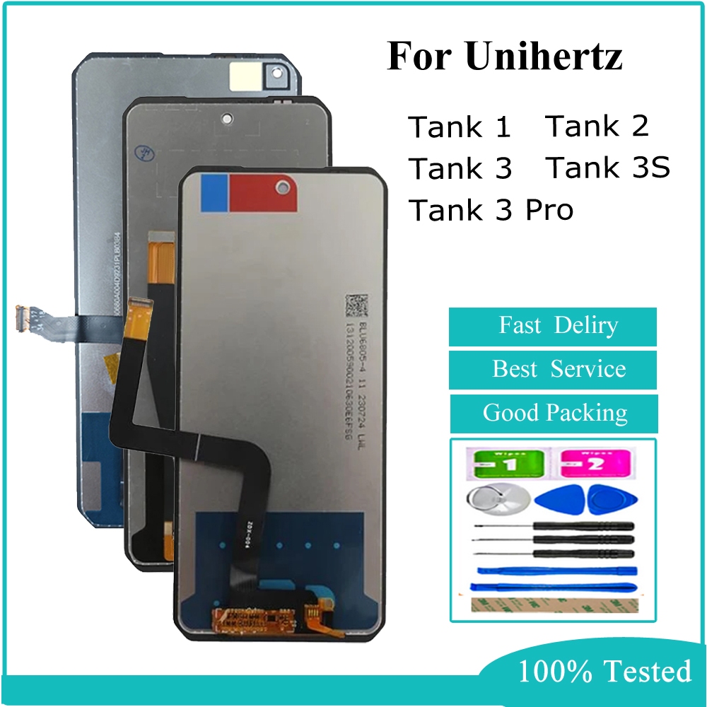 LCD สําหรับ 8848 Unihertz TANK 1 8849 Unihertz TANK 2 8849 Unihertz TANK 3 Pro 3S จอแสดงผล LCD Touch