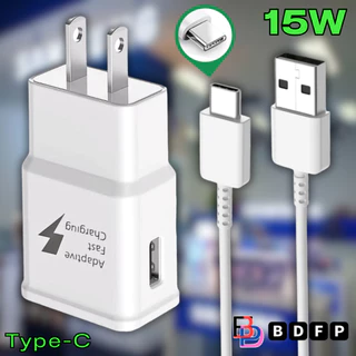 ที่ชาร์จ 15W Type-C BDFPS สำหรับ Samsung ซัมซุง ชาร์จด่วนรวดเร็ว สายชาร์จ 3A 1/2m หัวชาร์จ Usb-A US