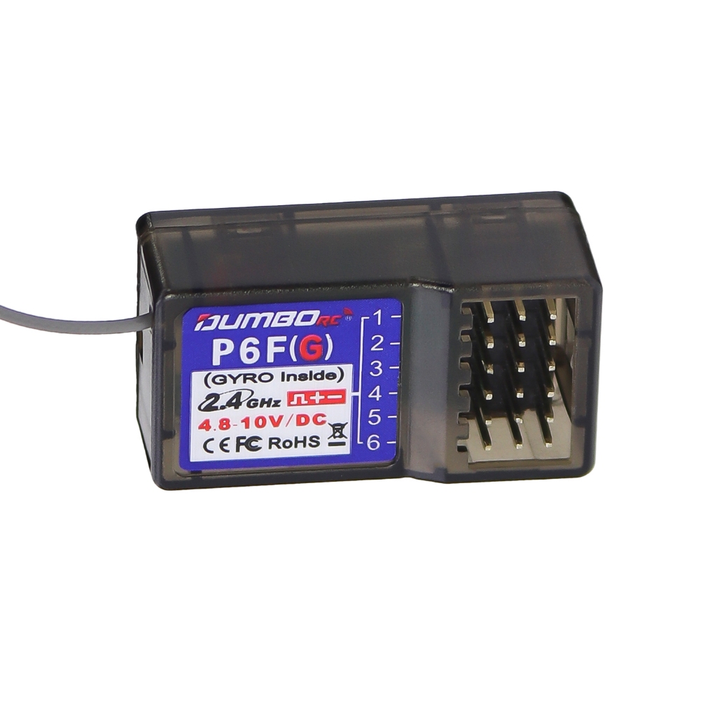 DUMBORC P6FG P6F 2.4G 6CH ตัวรับสัญญาณพร้อม Gyro สําหรับ RC DUMBORC X6 X4 X5 เครื่องส่งสัญญาณรีโมทคอ