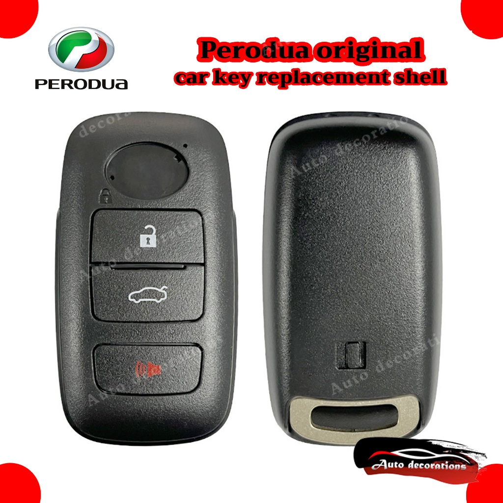 เหมาะสําหรับ Perodua ATIVA / ALZA 2023-2025 / AXIA 2023-2025 / MYVI 2022-2025 4 ปุ่มกุญแจรถเปลี่ยนเช