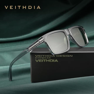 VEITHDIA Mens แฟชั่น HD แว่นตากันแดดโพลาไรซ์สแควร์ UV-Protective เลนส์ Photochromic ขับรถแว่นตากันแดด V7918