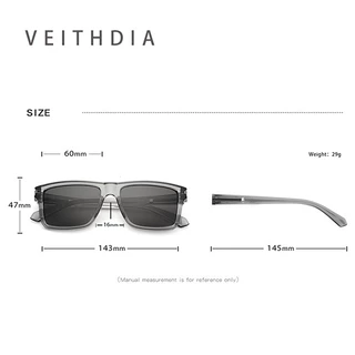 VEITHDIA Mens แฟชั่น HD แว่นตากันแดดโพลาไรซ์สแควร์ UV-Protective เลนส์ Photochromic ขับรถแว่นตากันแดด V7918
