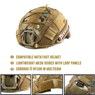 【จัดส่งจากกรุงเทพฯ】FAST Helmet Cloth หมวกกันน็อคยุทธวิธีกลางแจ้งการล่าสัตว์ หมวกกันน็อคผ้า Camo หมวกกันน็อคอุปกรณ์เสริม