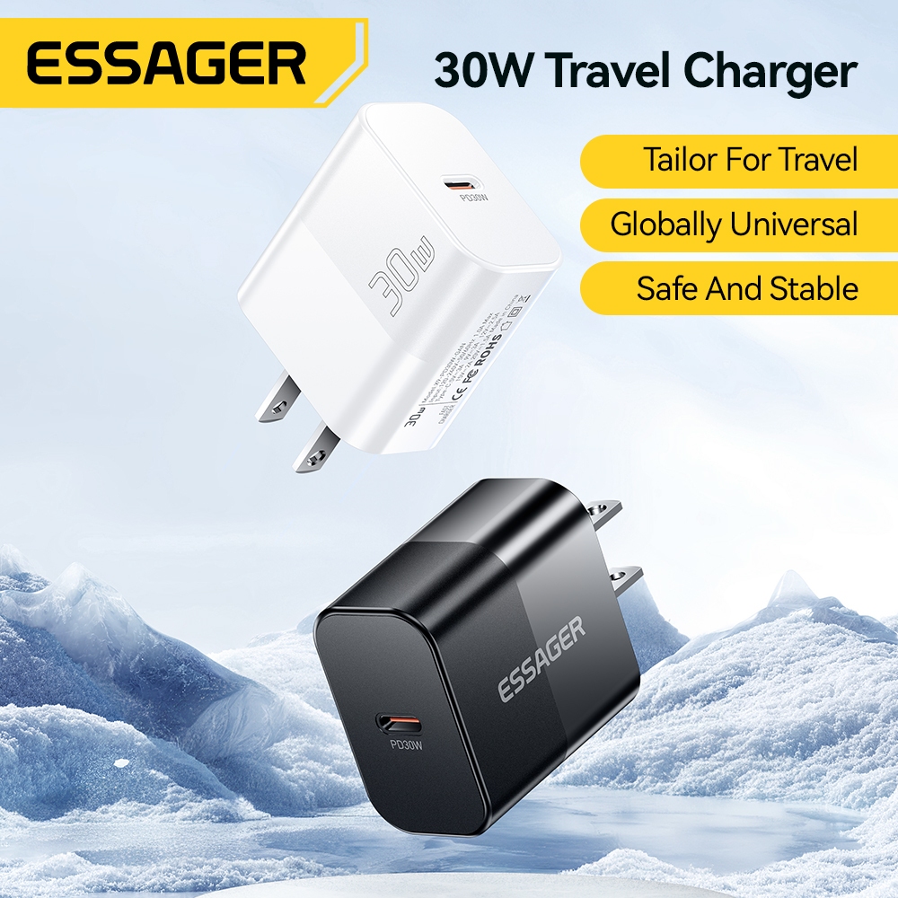 Essager Type C Charger PD Fast Charge Phone QC 3.0 Quick Chargers Wall Plug Adapter