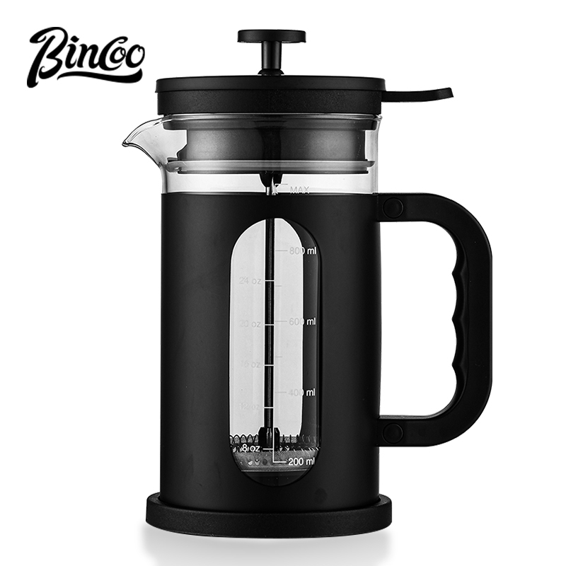 BINCOO French Press Pot Home Coffee Filter เครื่องชงกาแฟแก้ว Scale Cold Drip Hand Brewer 1L