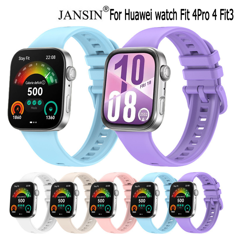 สาย สำหรับ Huawei Watch Fit 4 pro 4 fit 3 สายนาฬิกา สีพื้น สำหรับ Huawei Fit3 watch fit new อุปกรณ์ส