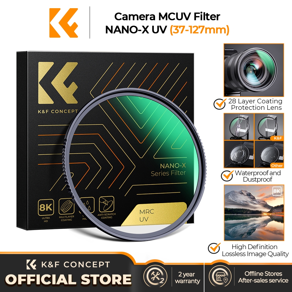 K&F CONCEPT NANO-X MCUV ตัวกรองระดับมืออาชีพ ป้องกันรังสียูวี อัลตร้าชิง กันน้ำ ป้องกันรอยขีดข่วน