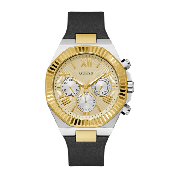 Stcok Gu ess นาฬิกาผู้ชาย 2-Tone Case Champagne Dial Quartz GW0791G1	GW0791G2